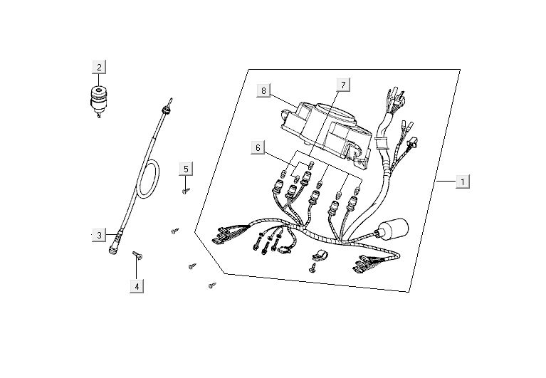 Compteur Kymco Agility 10' 4 temps rouge sportif
