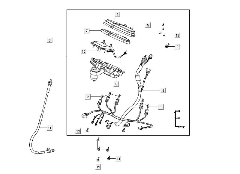 Compteur Kymco Agility 16'+ 4 temps injection euro4 bleu mat