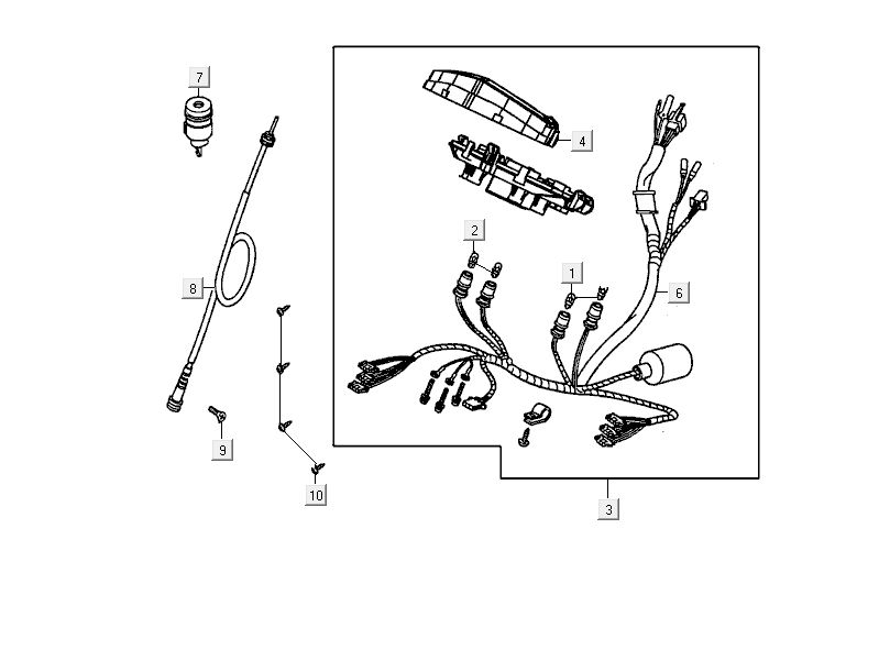 Compteur Kymco Delivery 4 temps noir