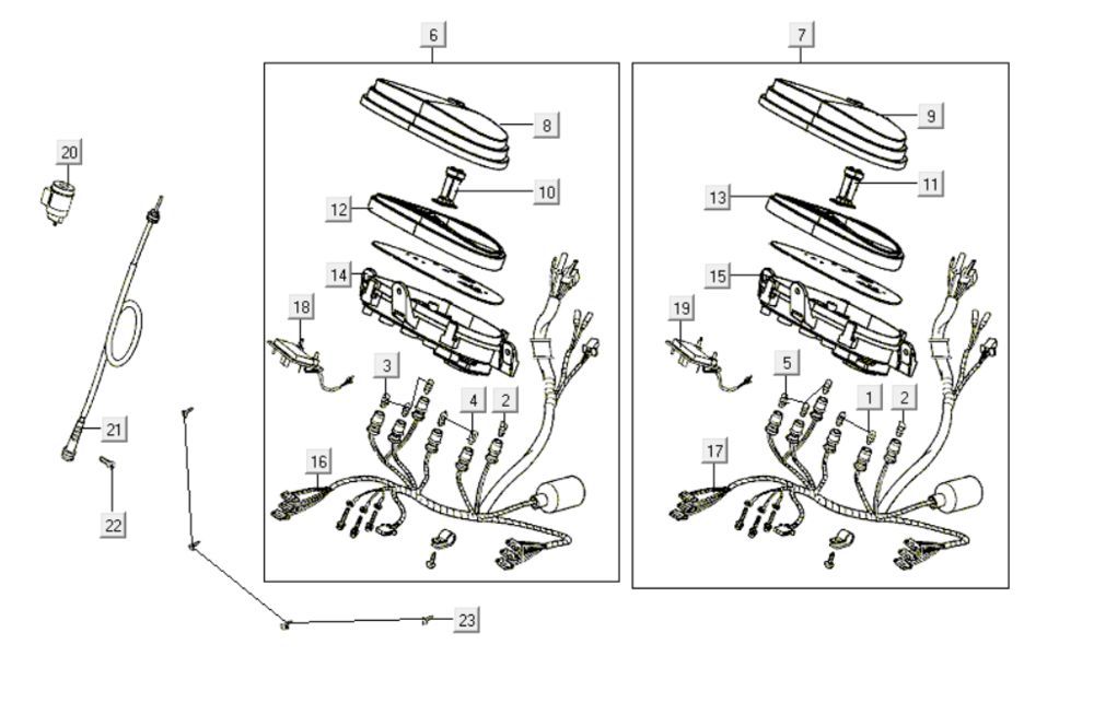 Compteur Kymco Like 200i Blanc