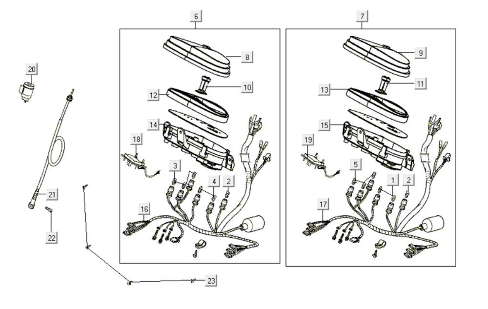 Compteur Kymco Like 200i Noir