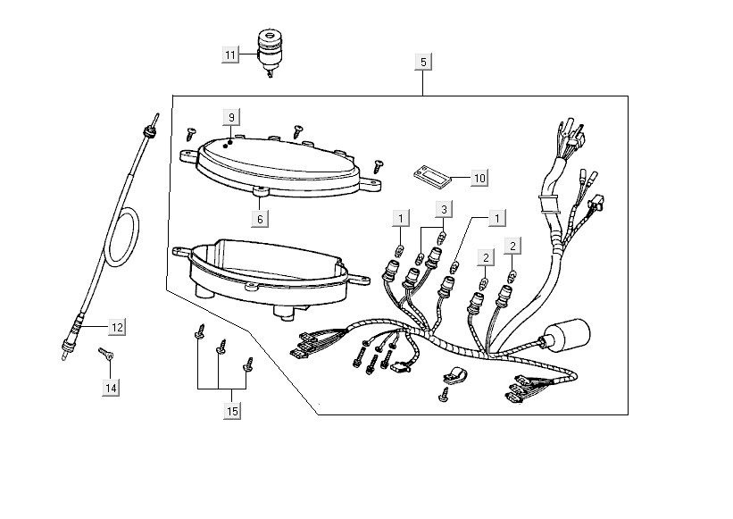 Compteur Kymco Vitality 4T AC anthracite