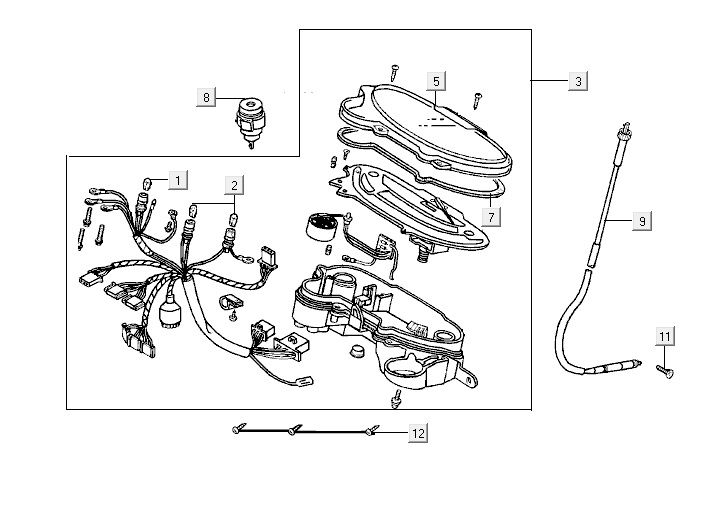 Compteur Kymco ZX 2t ac argent-orange