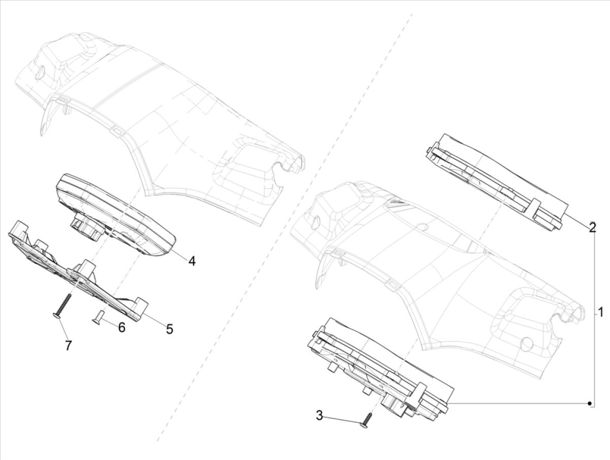 Compteur de vitesse Vespa Sprint 125 4T 3V IE ABS E5 2021 (EMEA)