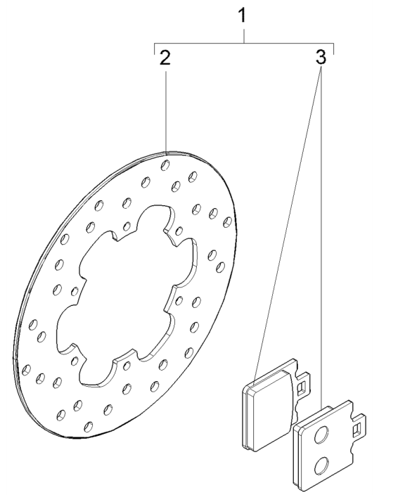 Kit de freinage pour Vespa GTS 125 4T E4 ABS 2019 (EMEA)