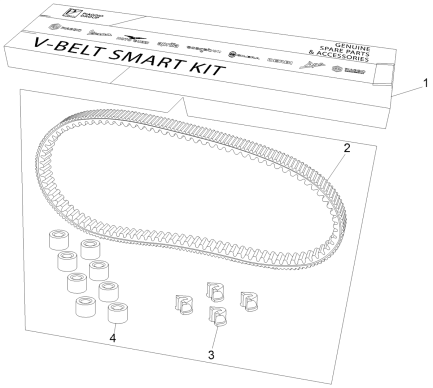 Kit de transmission MP3 500 LT Sport 2014-2016