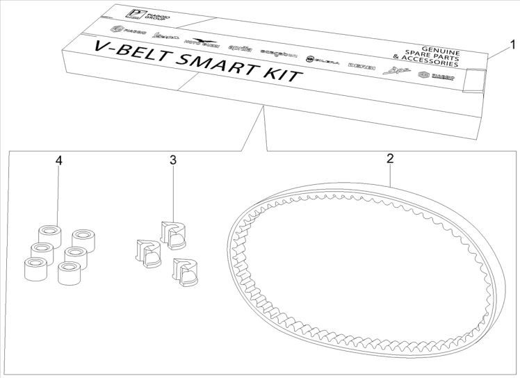Kit de transmission Gilera Runner 200cc VXR 4 temps 2006