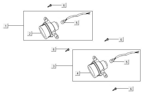 Feu clignotant Kymco MXU 500