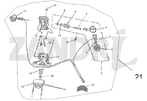 Clignotant arrière BTC Grande Retro GT1 blanc noir