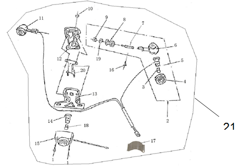 Lumière clignotante derrière la crème à café Turbho RG50