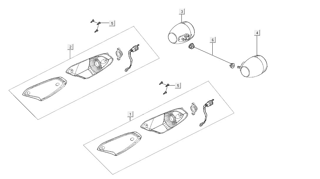 Clignotant Kymco Agility FR 12' 4 temps euro4 noir