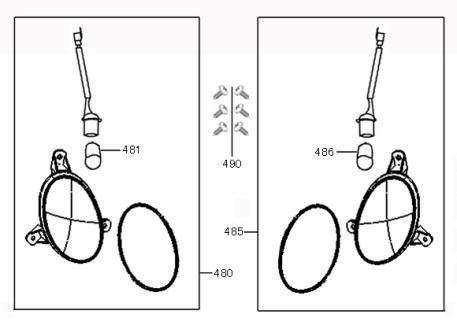 Clignotants AGM Retro Extra rouge mat