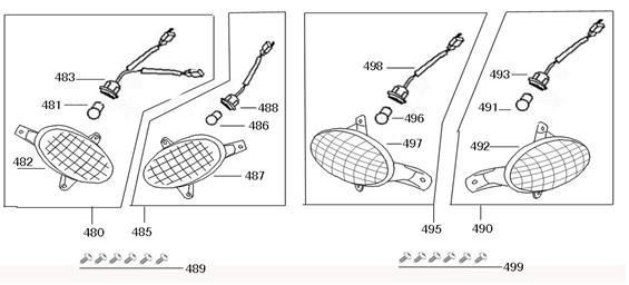 Feux clignotants China Joy marron