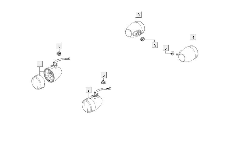 Clignotants Kymco Agility 12' 4 temps noirs