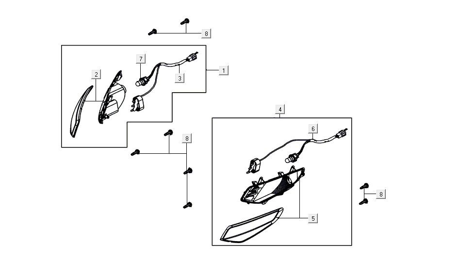 Indicateur Kymco Agility 16'+ 4 temps injection euro4 rouge
