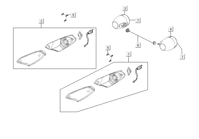Indicateurs Kymco Agility Fat 12' 4 temps marron