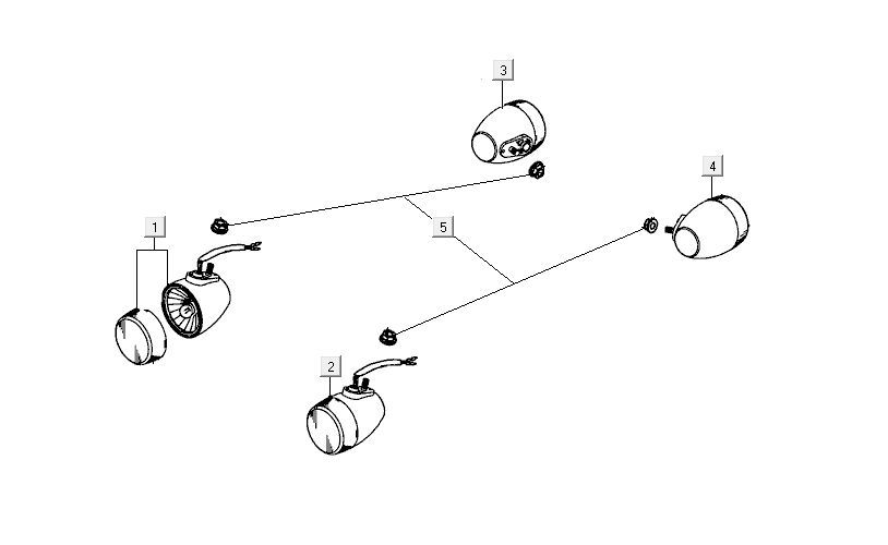 Clignotants Kymco Carry injection 4 temps euro4 noir brillant