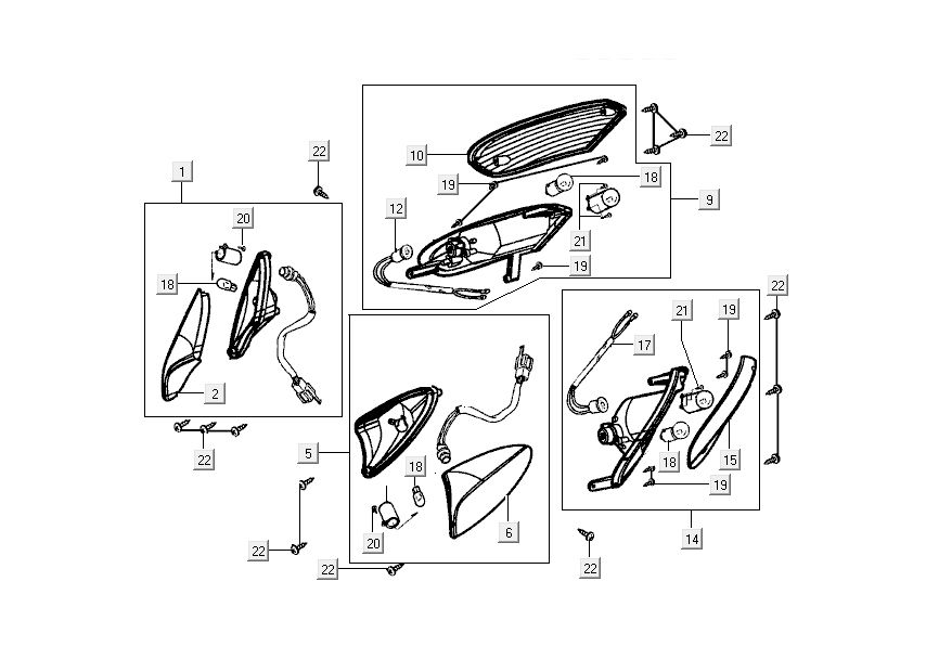clignotants Kymco Grand Dink 2 temps Anthracite