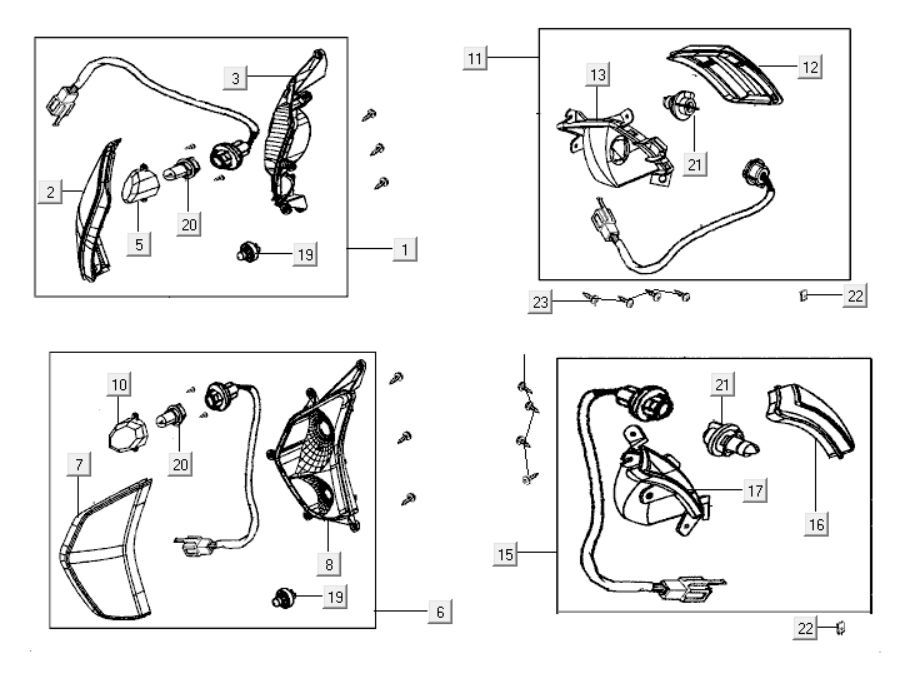 Clignotants Kymco Like 125cc