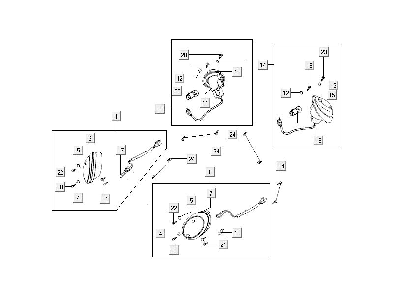clignotants Kymco Sento 4 temps Spring White