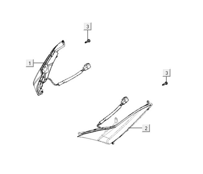 Clignotants Kymco Xciting 400i Noir nacré
