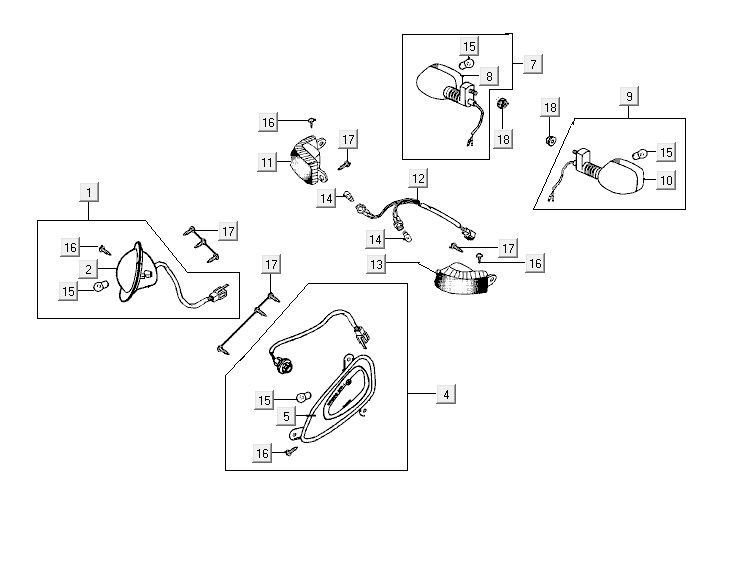 Clignotants Kymco ZX 2t ac bleu limité