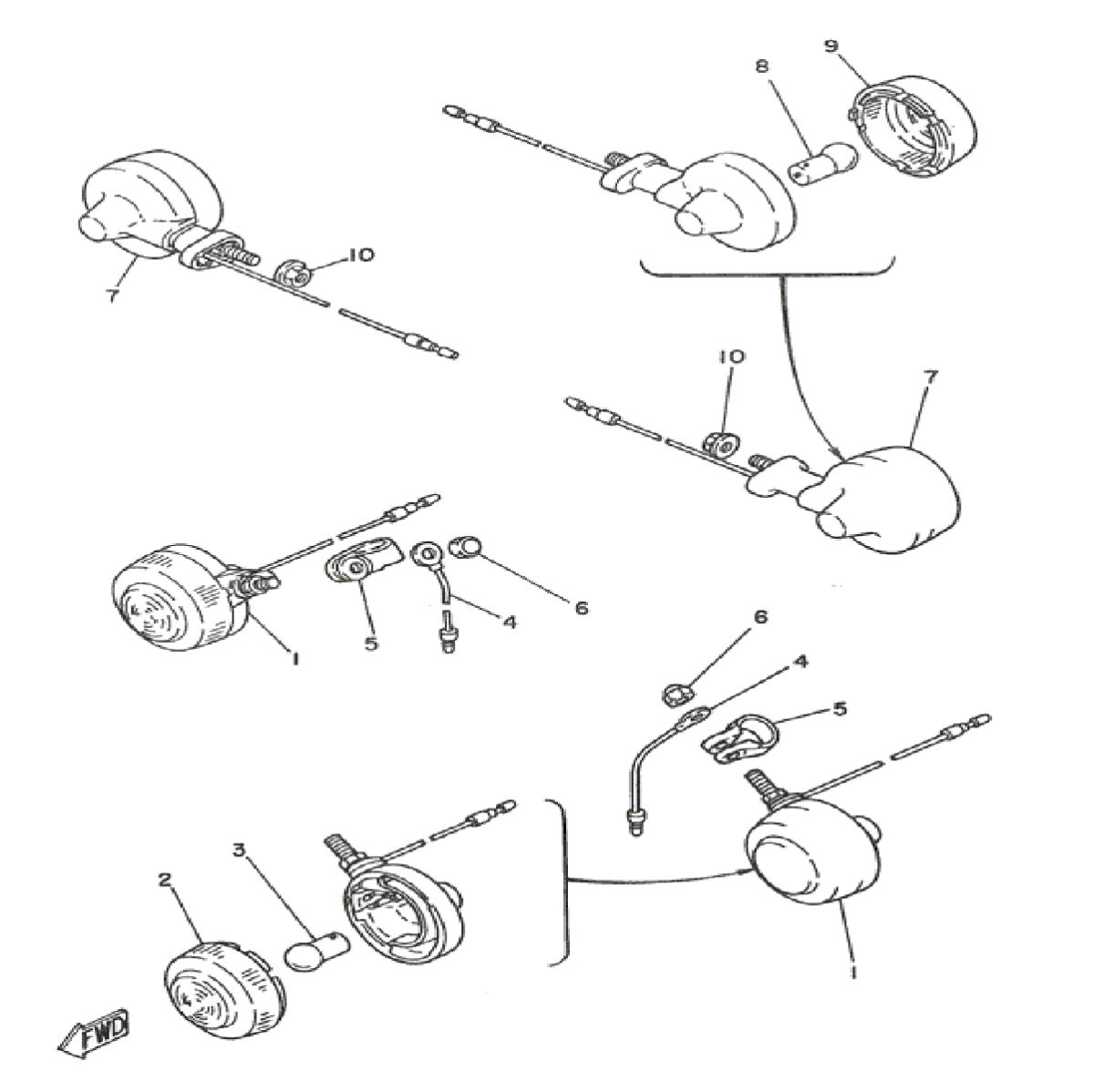 Clignotants Yamaha DT-50 MX