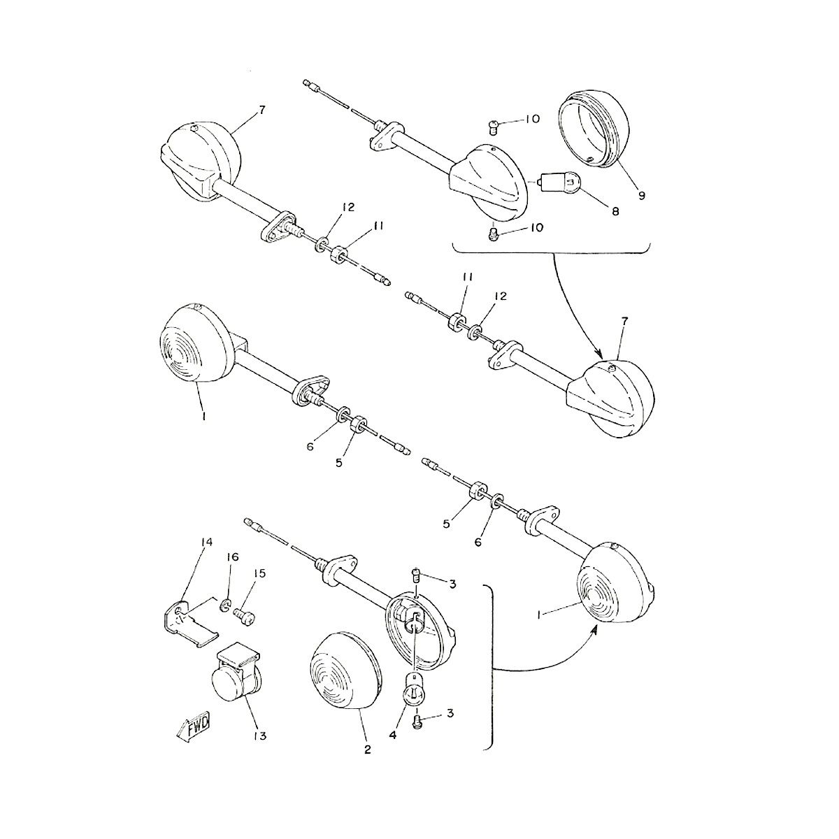 Clignotants Yamaha FS1