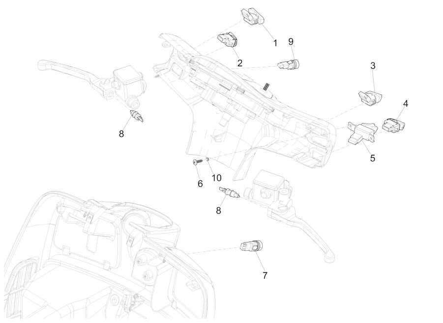 Boutons - interrupteurs GTS 125 IE
