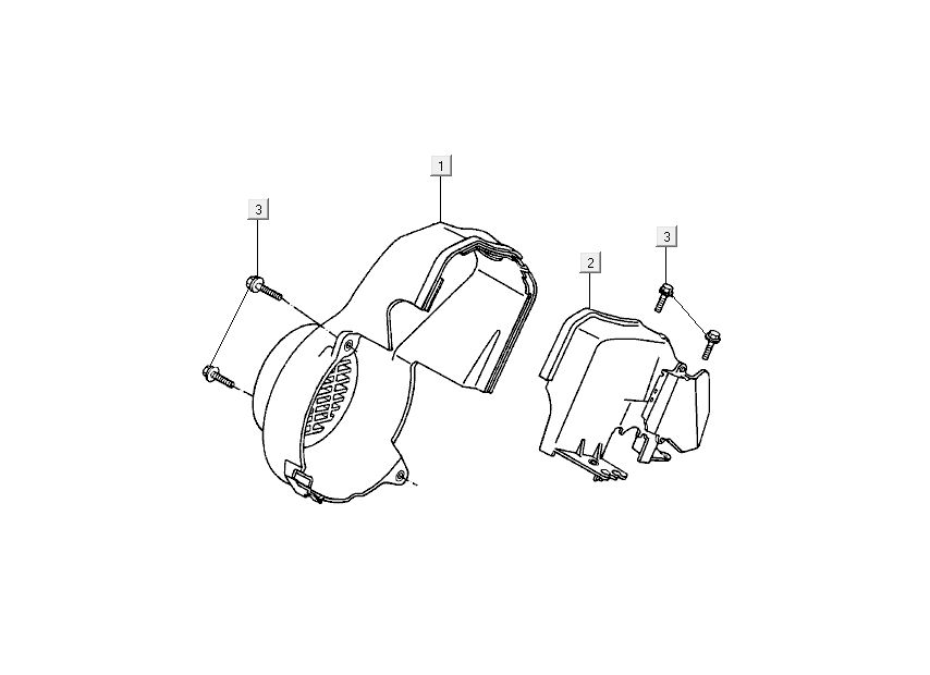 Capots de refroidissement Kymco DJ 50 2T AC argent