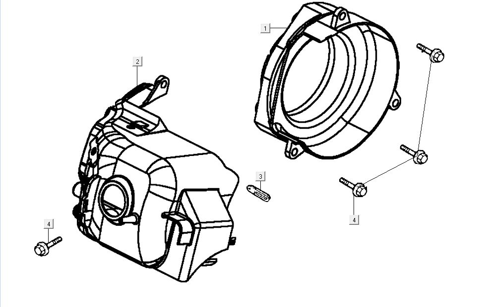 Capots de refroidissement Kymco G-Dink 50 2T AC gris foncé