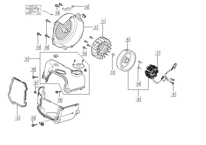 Allumage réfrigérateur Kymco VP50 4t ac techo silver