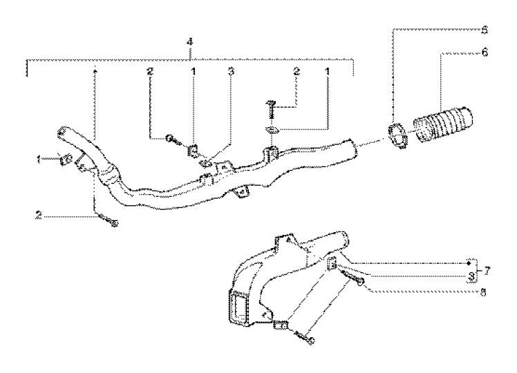 Tuyau de refroidissement Gilera Runner 180cc FXR 2 temps