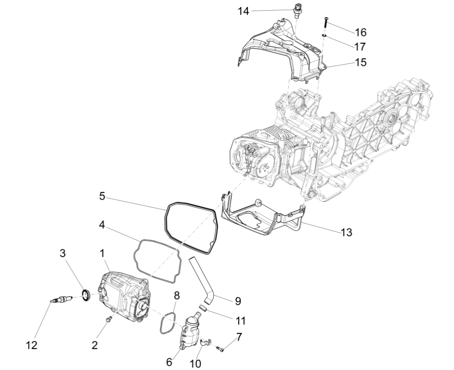 Cache culbuteur - Bougie d'allumage Vespa Sprint 150 3V IE ABS Euro 3 2015