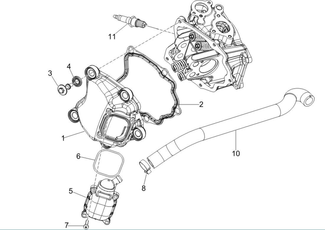 Capot de tête Vespa GTV 250 4T 4V IE