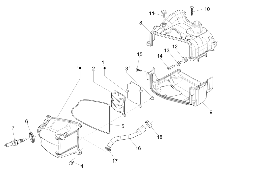 Couvre-bâton Piaggio Liberty 50 4 temps (IGET Euro 4)