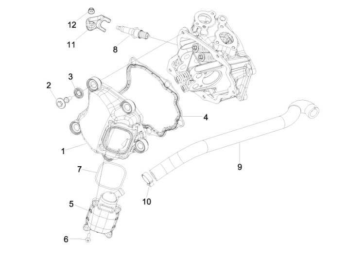 Couvre-bâton Piaggio MP3 300LT Sport 2009-2014