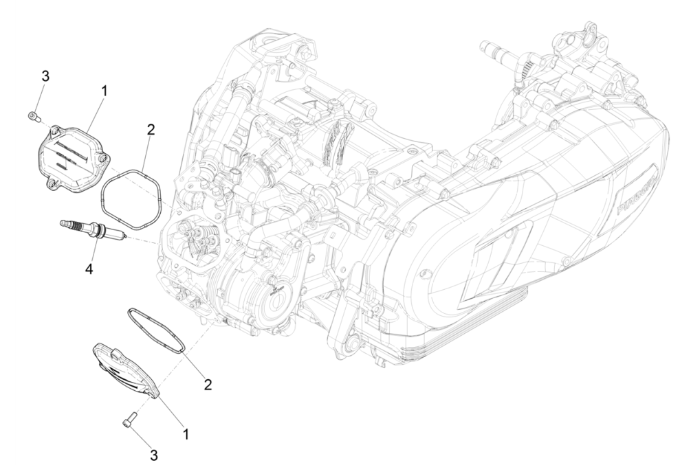 Couvre-tête pour Vespa GTS 125 4T E5 ABS 2021 (EMEA)