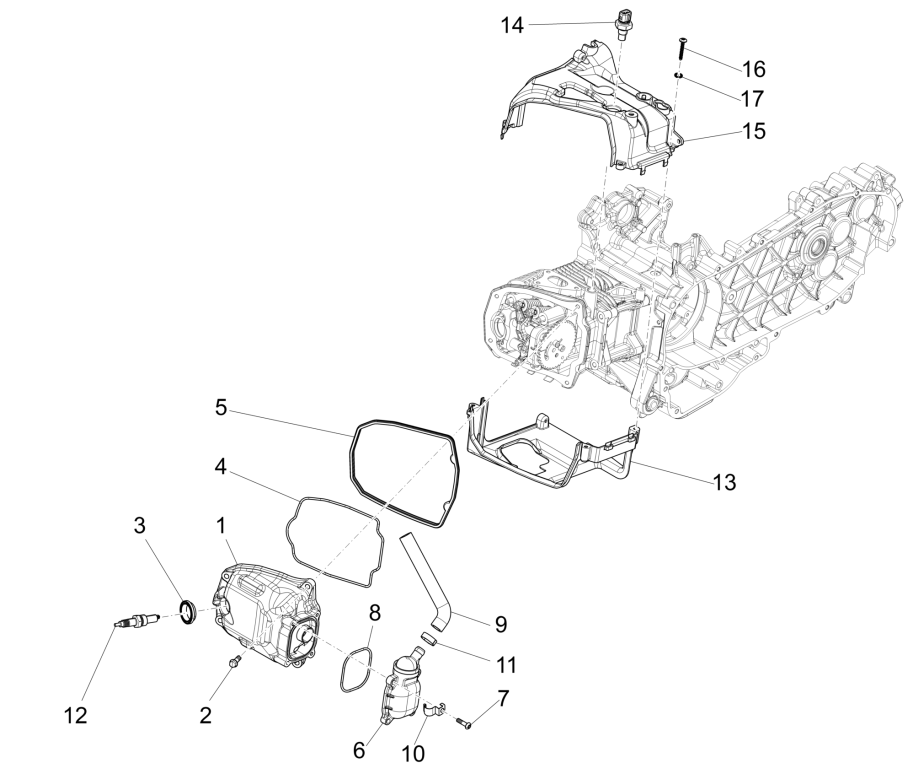 Capot de culasse Vespa Primavera 125 4T 3V IE ABS