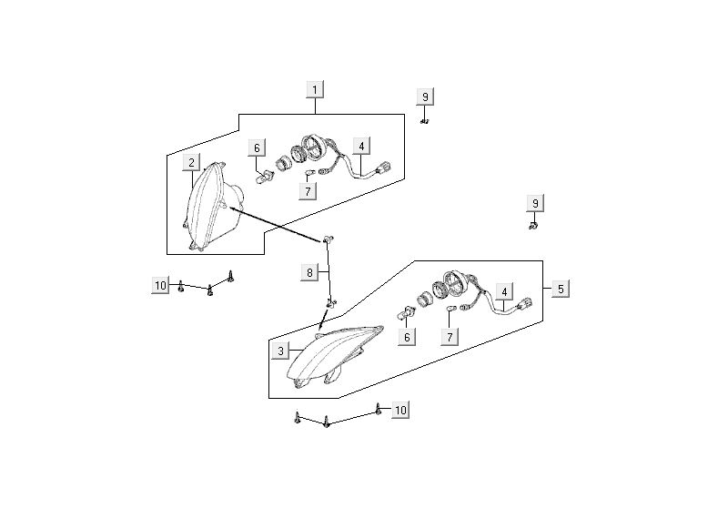 Optique de phareKymco MXU 50