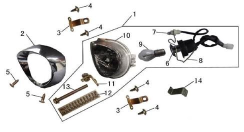 Optique de phareAGM LX blanc