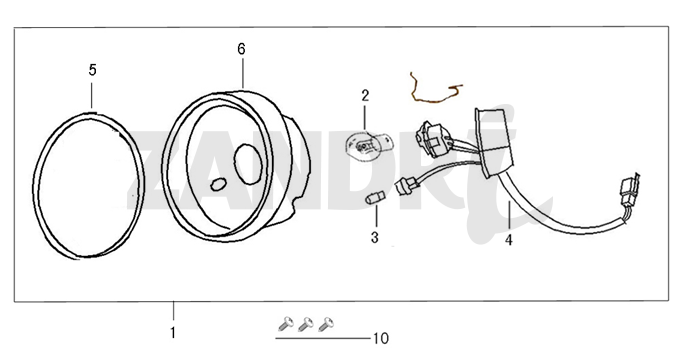 Optique de phareEagle-Wing Napoli argent
