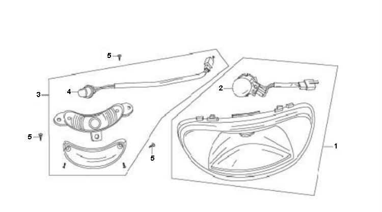 Optique de phareBaotian Speedy 4 temps