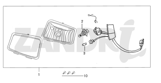 Optique de phareBTC Riva Sport noir