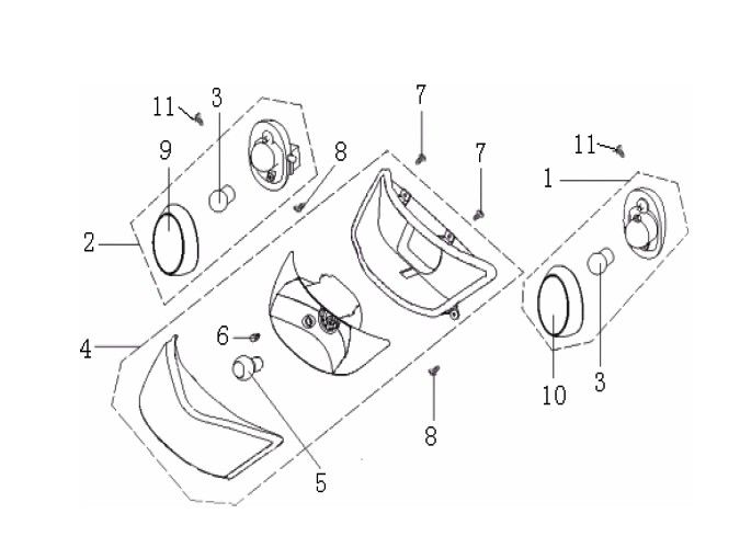 Optique de phareGeneric Cracker Limited blanc 2009 2 temps
