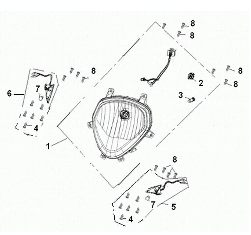 Optique de phareGeneric Roc rouge 2010 2 temps 25