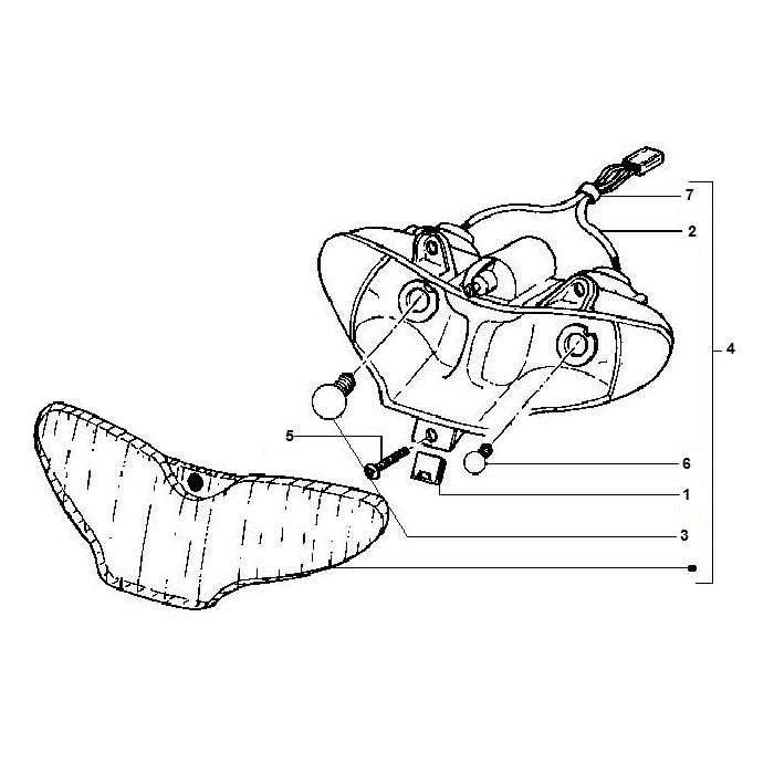 Optique de phareGilera Runner 98-2005 2 temps