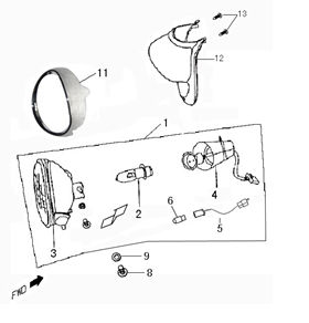 Optique de phareIva Venti marron