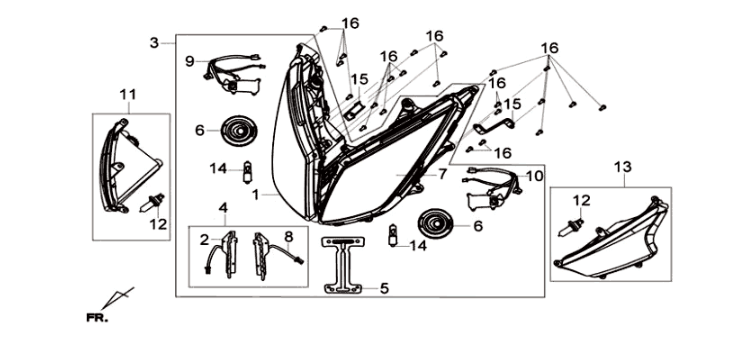 Phare KPL. Sym Joymax 125I ABS