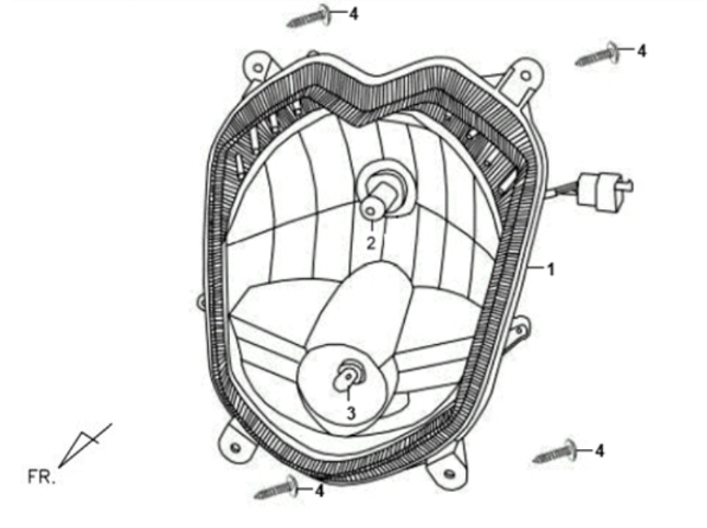 Phare KPL. Sym X'PRO 125